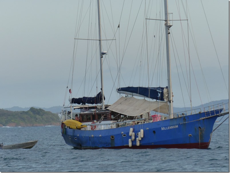 Dec 8th - Sailboat at the anchor at Isla Santa Catalina